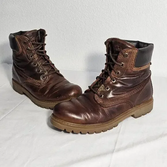 Vintage Panama Jack Brown Leather Ankle Boots Women's EU Size 38 US 7 - Picture 2 of 12